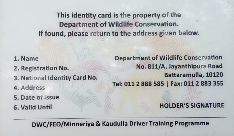 Driver License Back